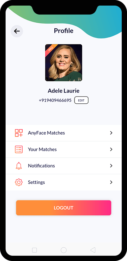 Look Alike App Screen