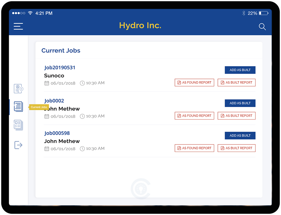 Job Listing Screen